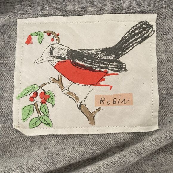 Anthropologie Robin Origami Gray Criss Cross Wool Cardigan Sweater Estimated S/M - Picture 11 of 11